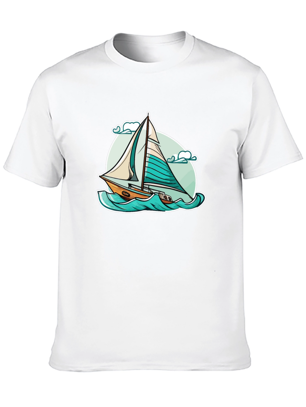 Sailboat Graphic T-Shirt - Black