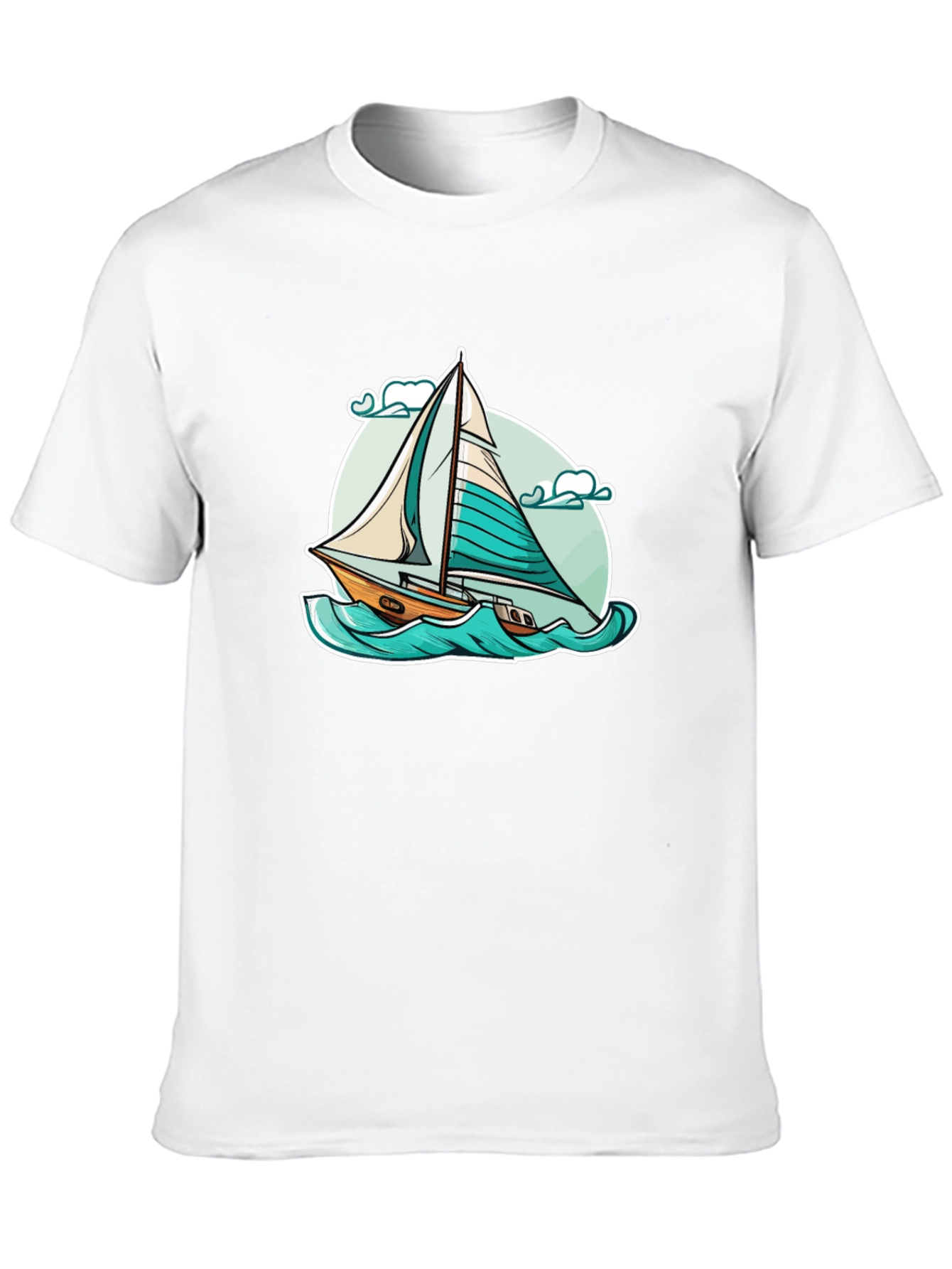 Sailboat Graphic T-Shirt - Black
