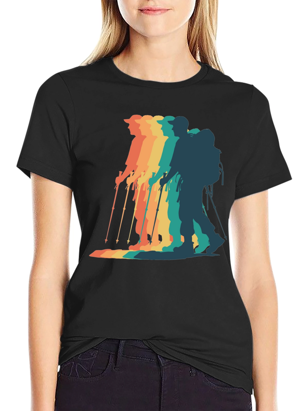 Retro Hiker Graphic Tee - Outdoor Adventure Shirt