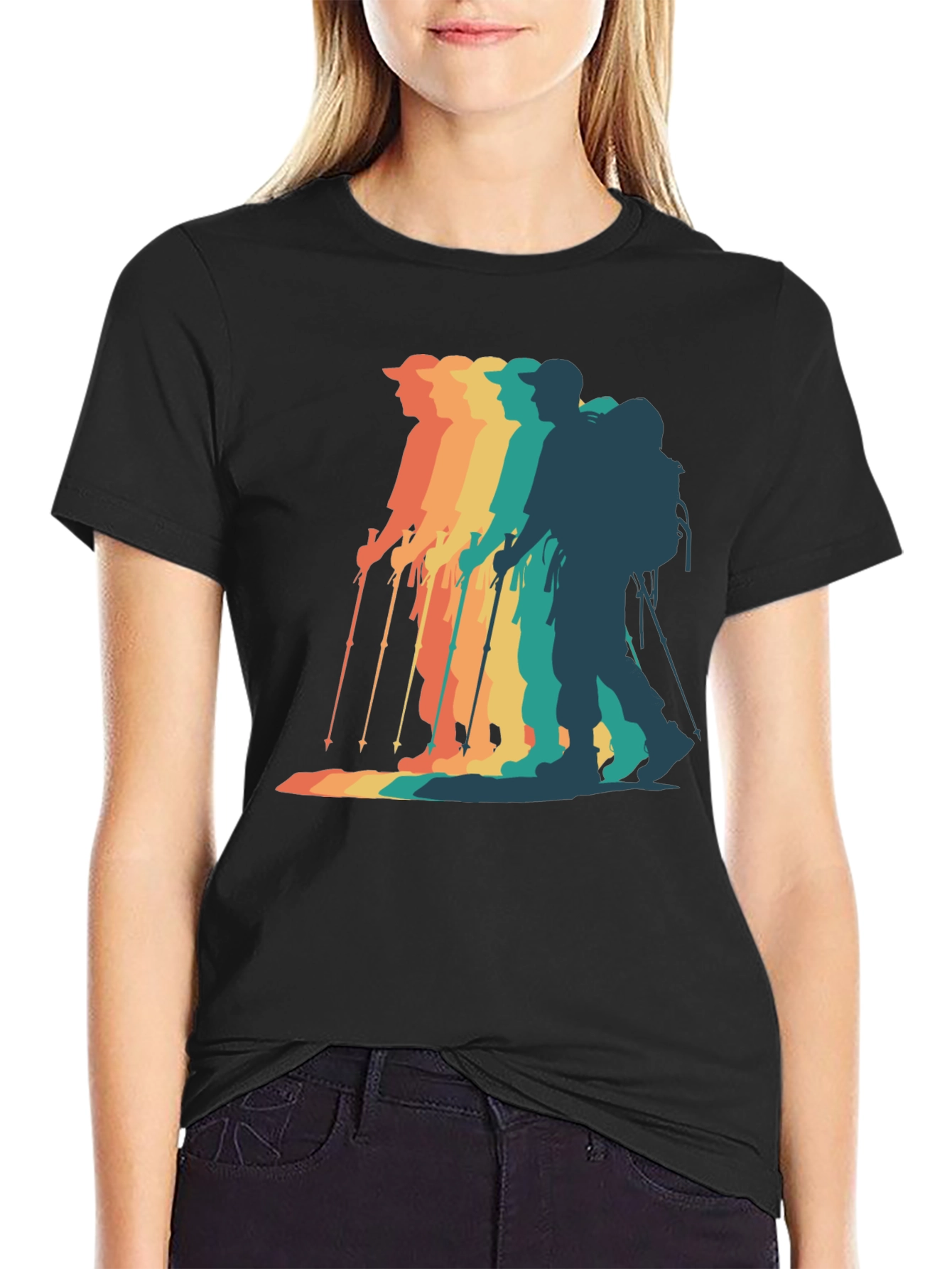 Retro Hiker Graphic Tee - Outdoor Adventure Shirt