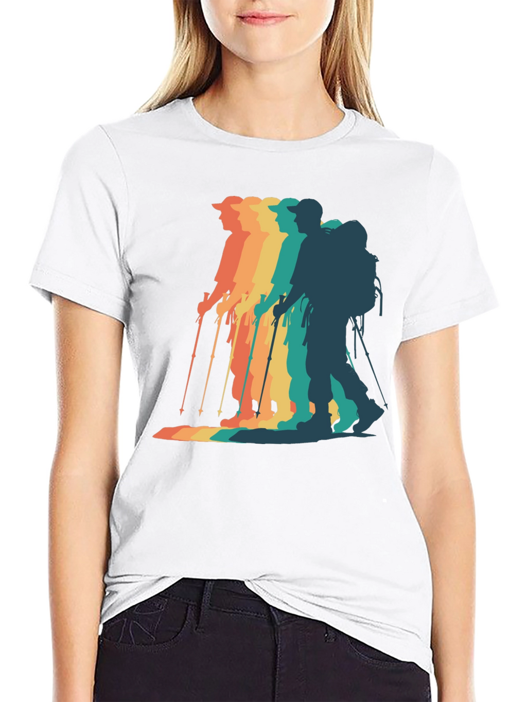 Retro Hiker Graphic Tee - Outdoor Adventure Shirt