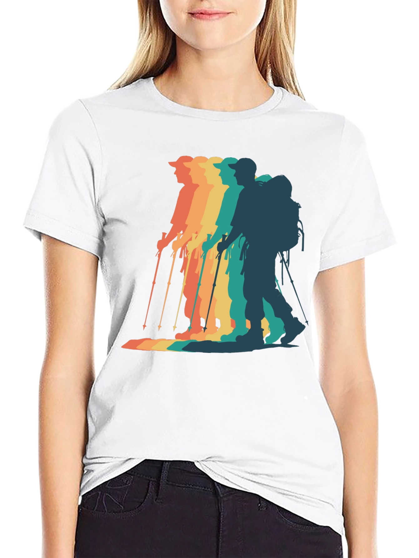 Retro Hiker Graphic Tee - Outdoor Adventure Shirt