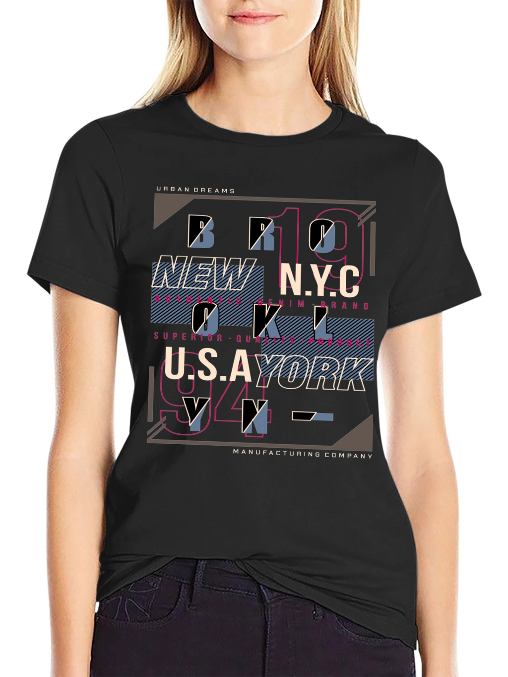 Urban Dreams Graphic Tee - Black