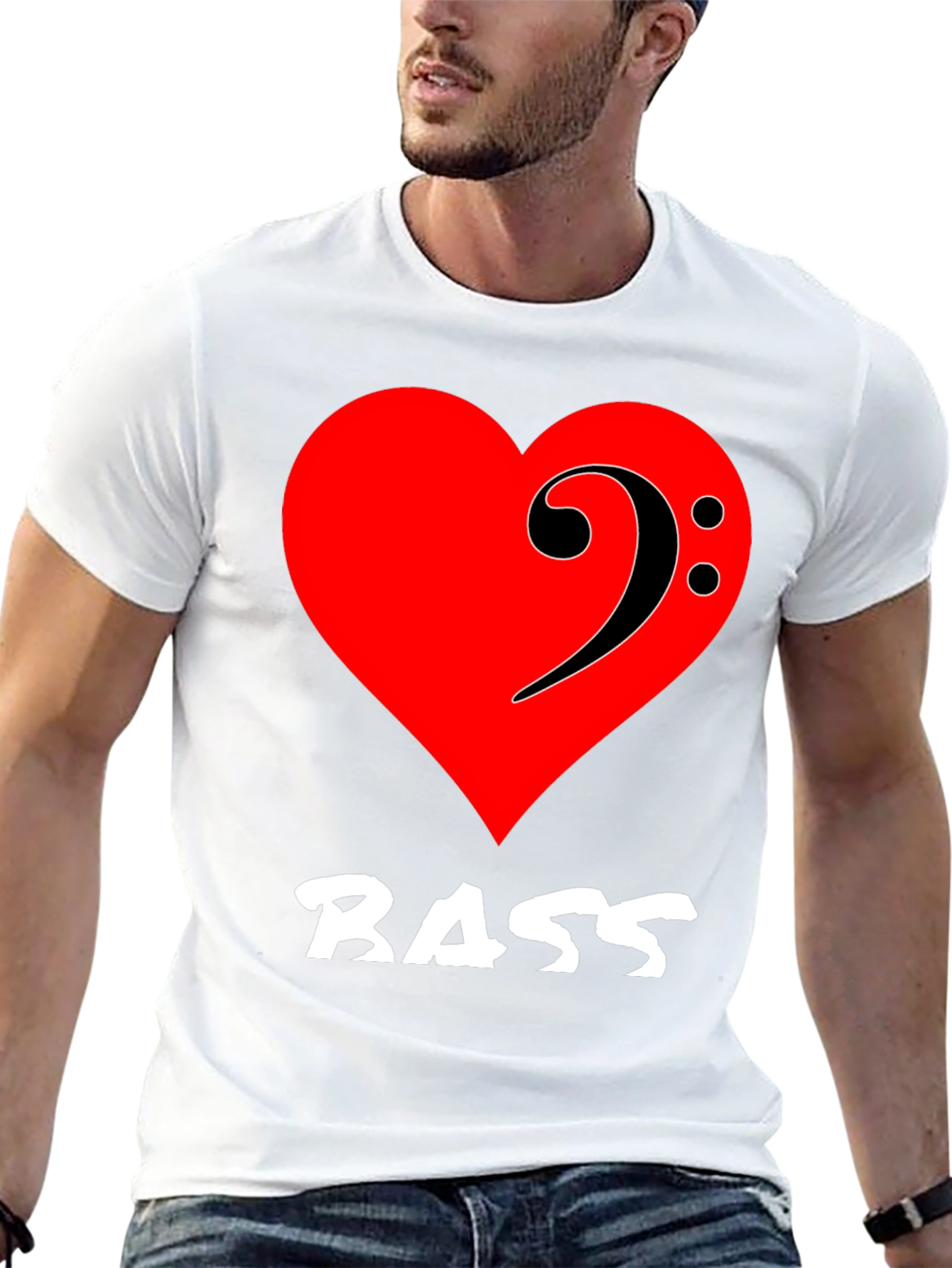 Bass Music Heart T-Shirt