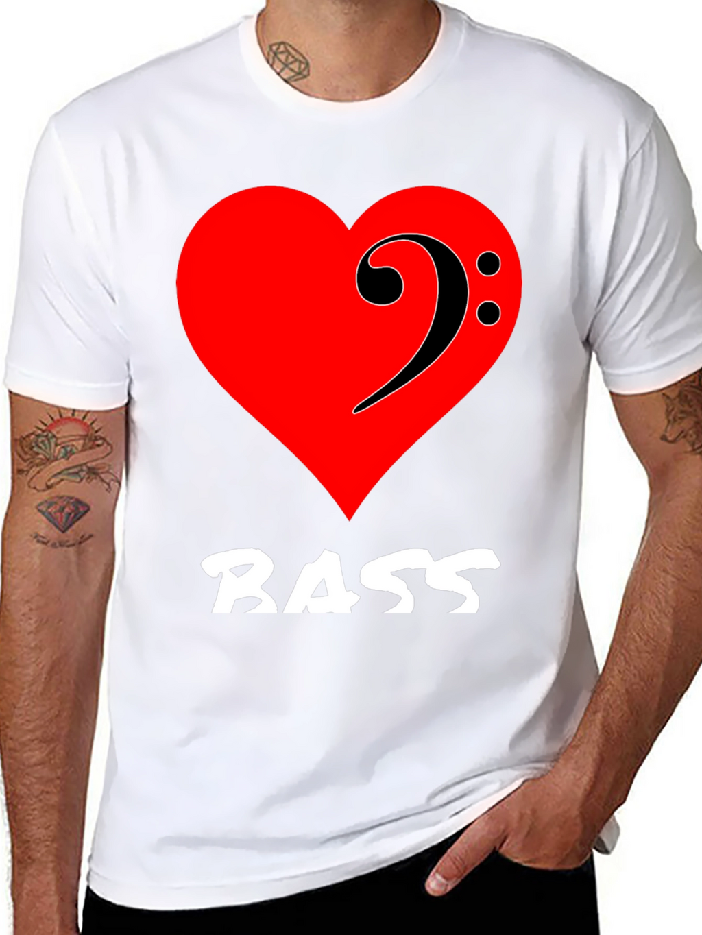 Bass Music Heart T-Shirt