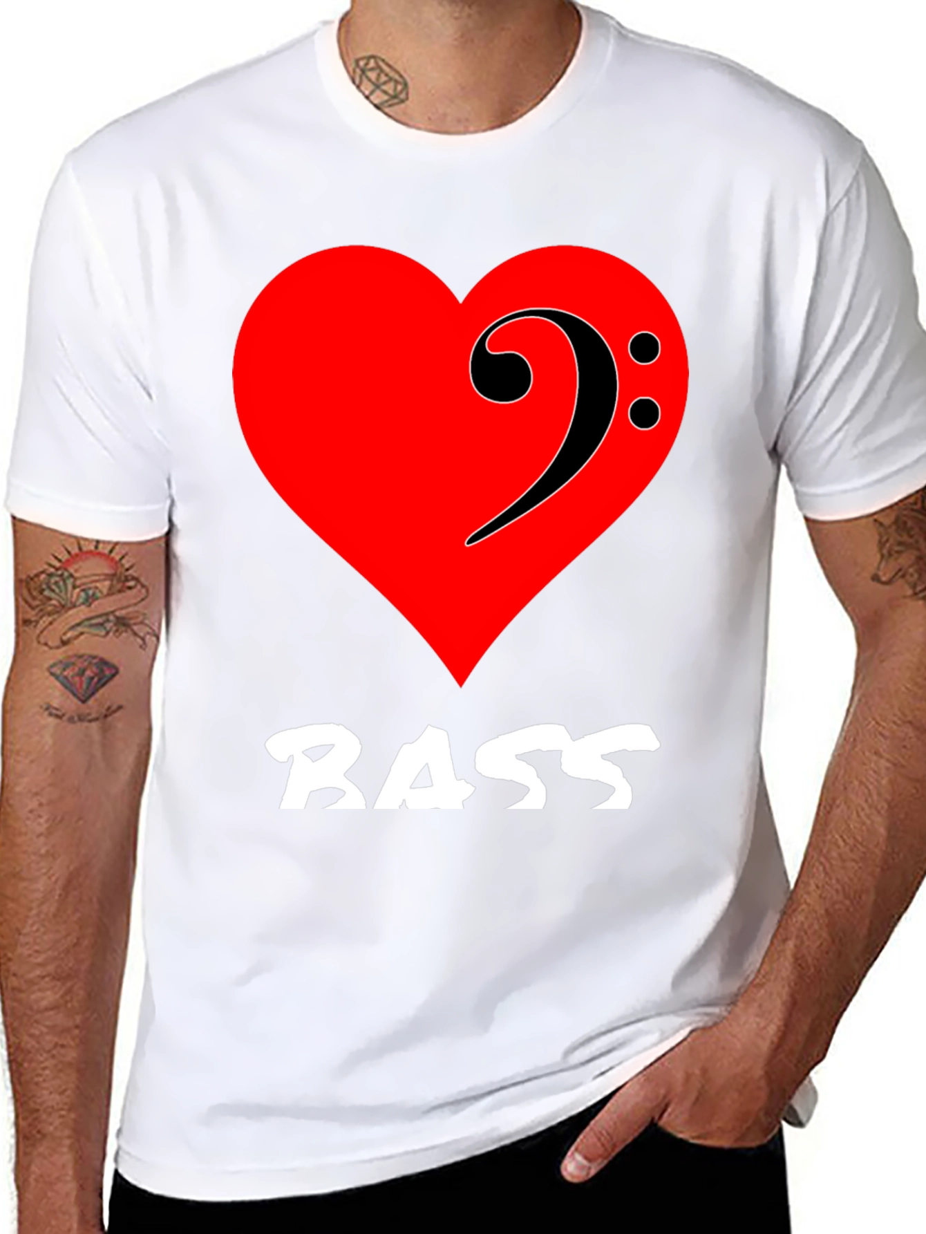 Bass Music Heart T-Shirt
