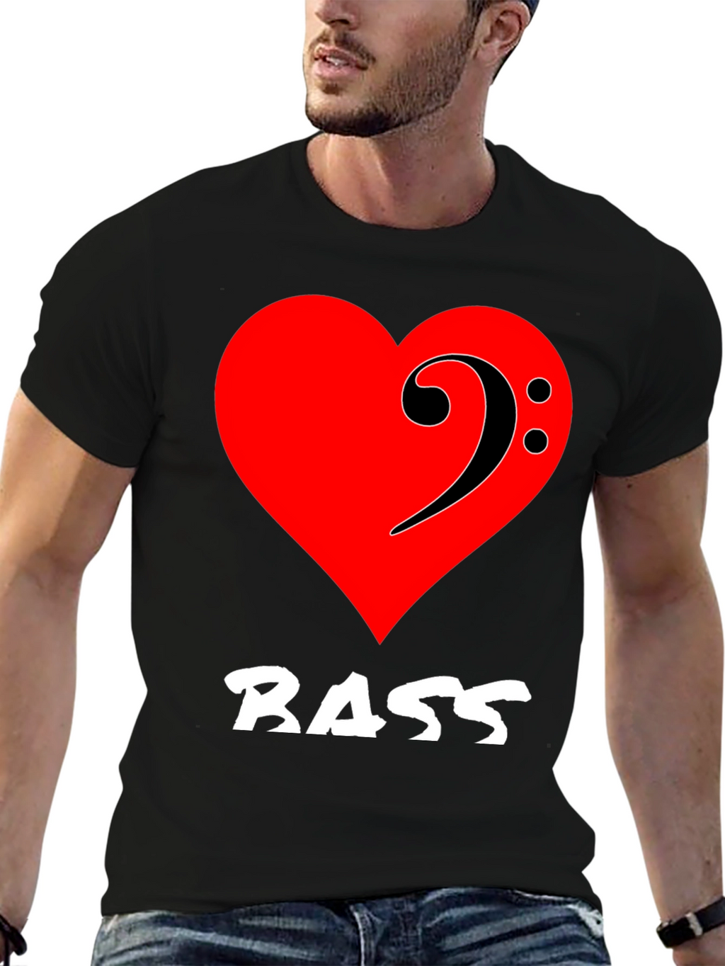 Bass Music Heart T-Shirt