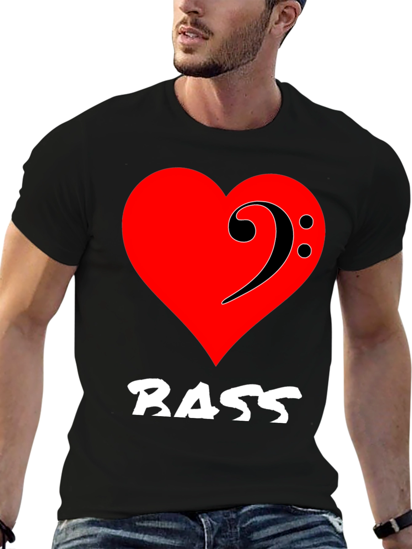 Bass Music Heart T-Shirt