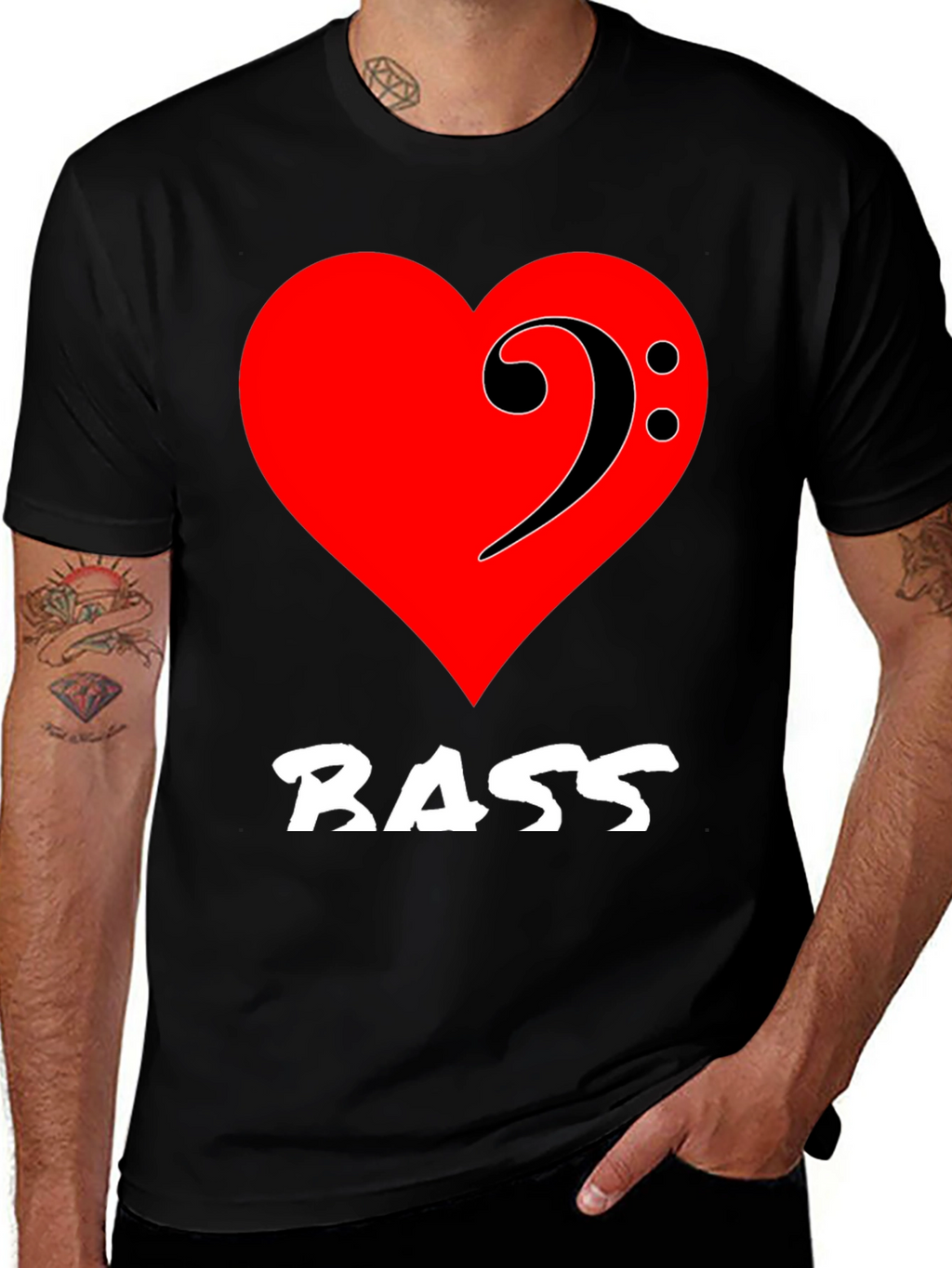Bass Music Heart T-Shirt