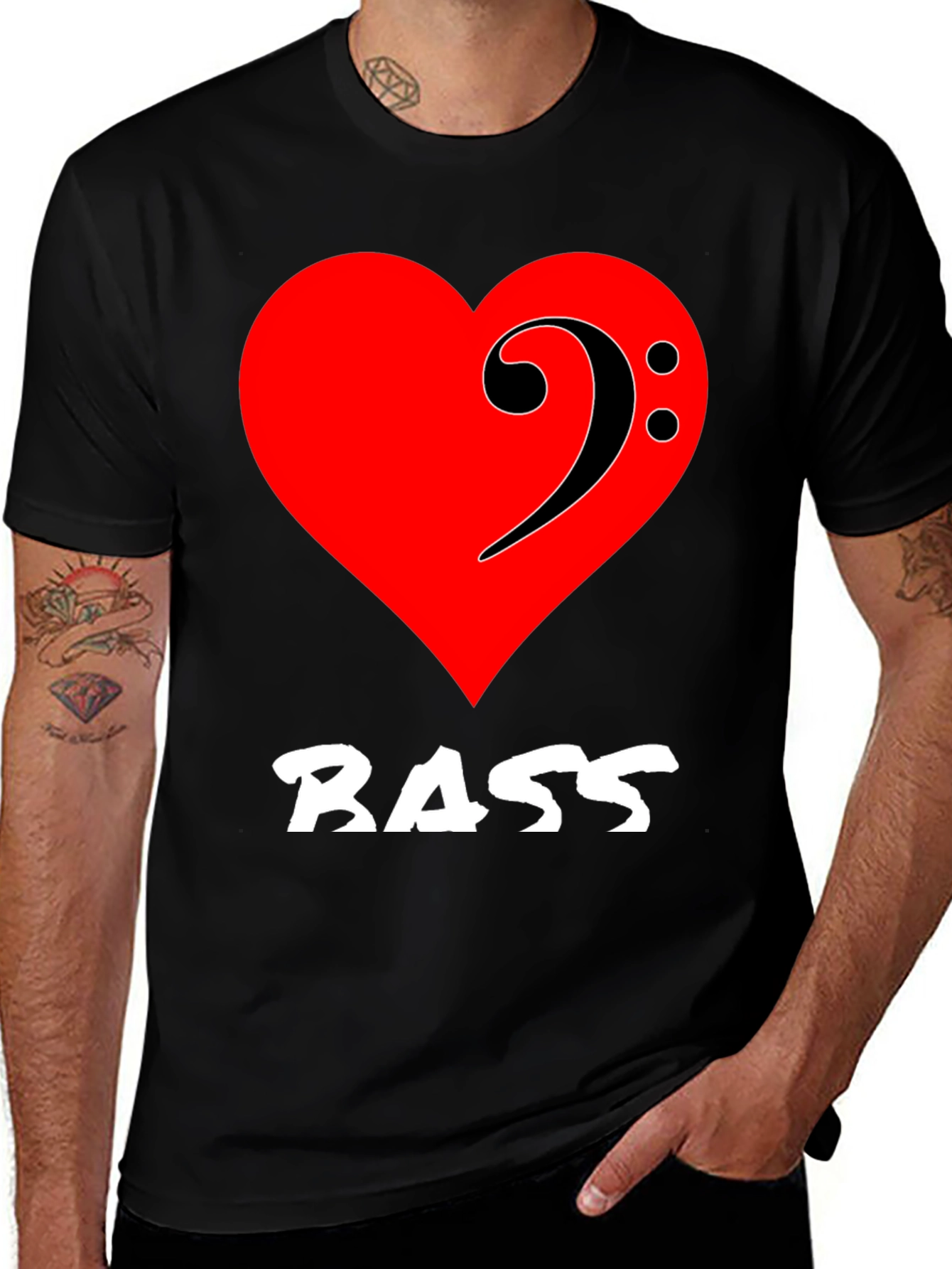 Bass Music Heart T-Shirt