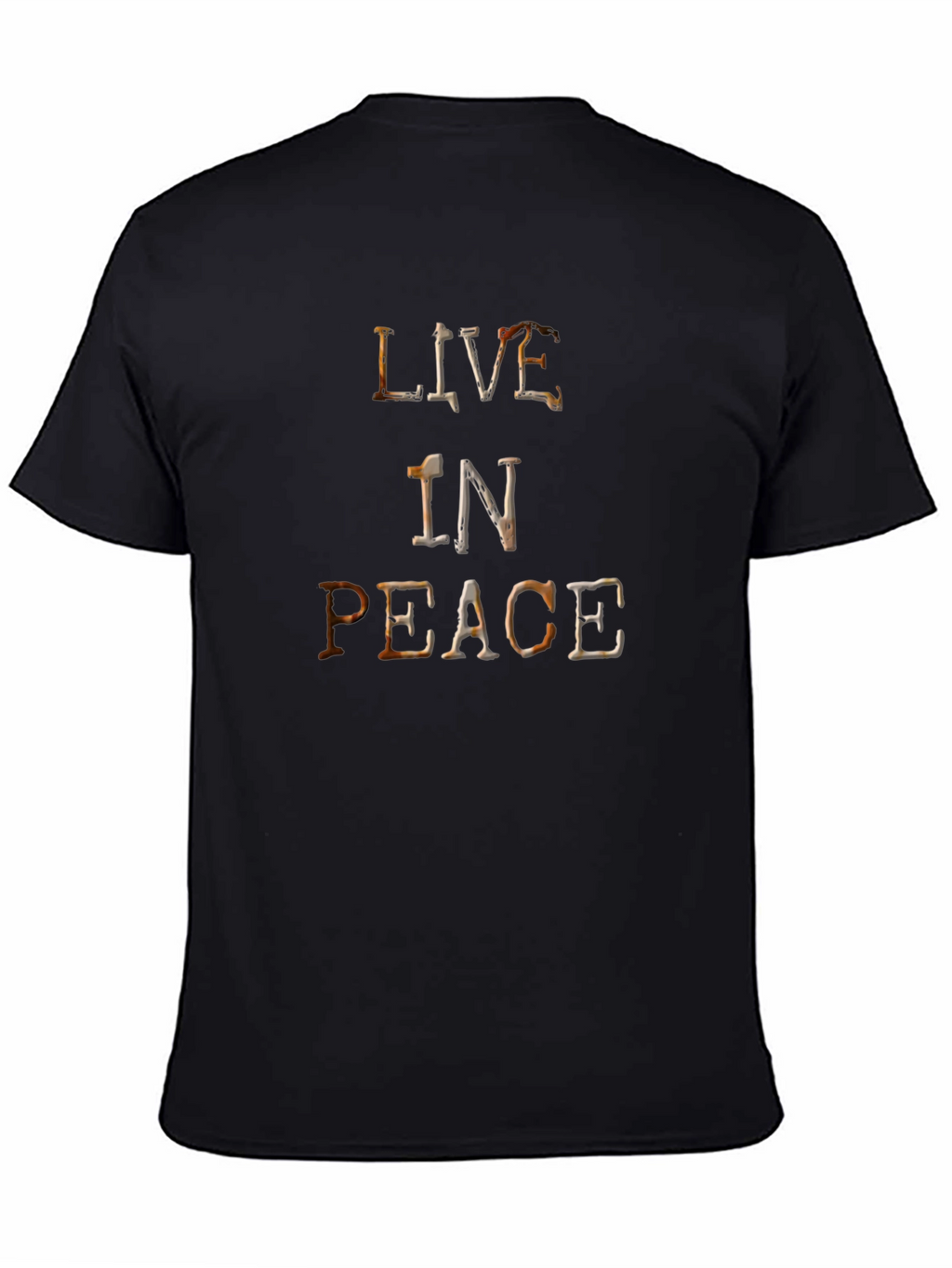Live in Peace Graphic T-Shirt - Classic Black Tee
