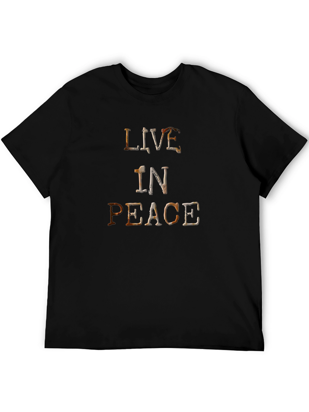 Live in Peace Graphic T-Shirt - Classic Black Tee