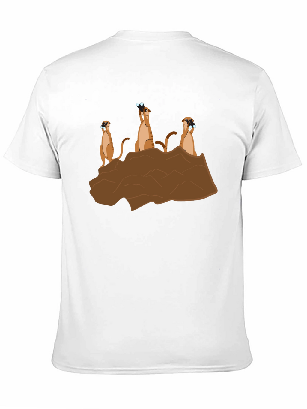 Meerkat Binoculars Graphic T-Shirt - Black Cotton Tee