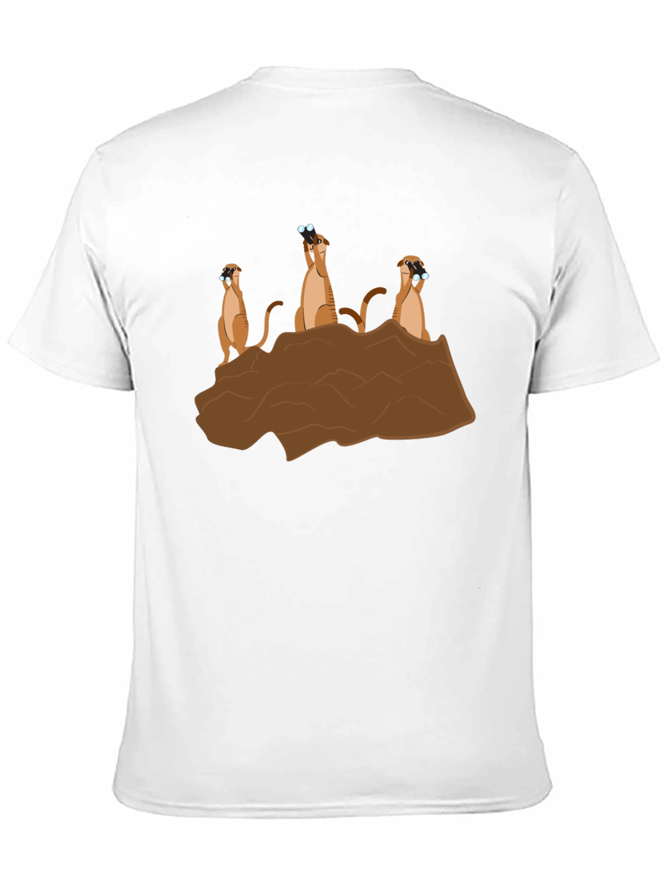 Meerkat Binoculars Graphic T-Shirt - Black Cotton Tee