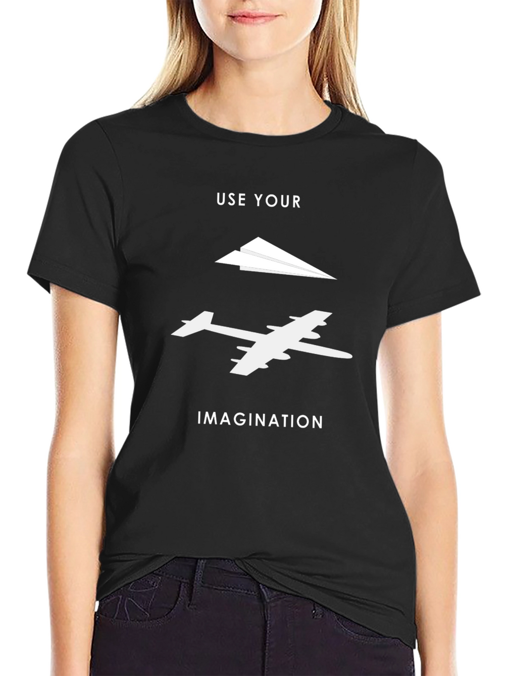 Use Your Imagination T-Shirt - Airplane Graphic Tee