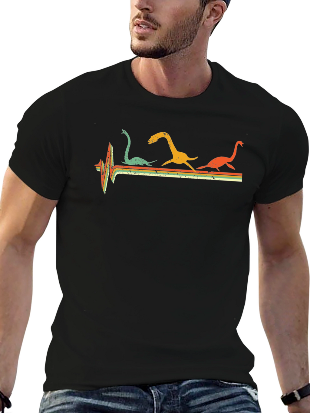 Loch Ness Monster Heartbeat T-Shirt