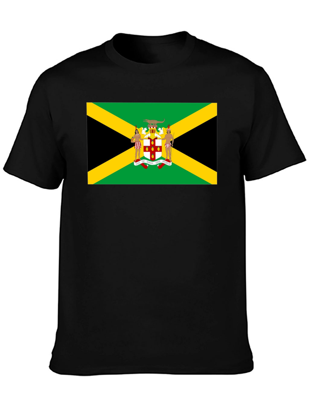 Jamaican Flag Graphic T-Shirt - Black