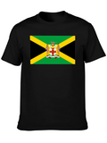 Jamaican Flag Graphic T-Shirt - Black