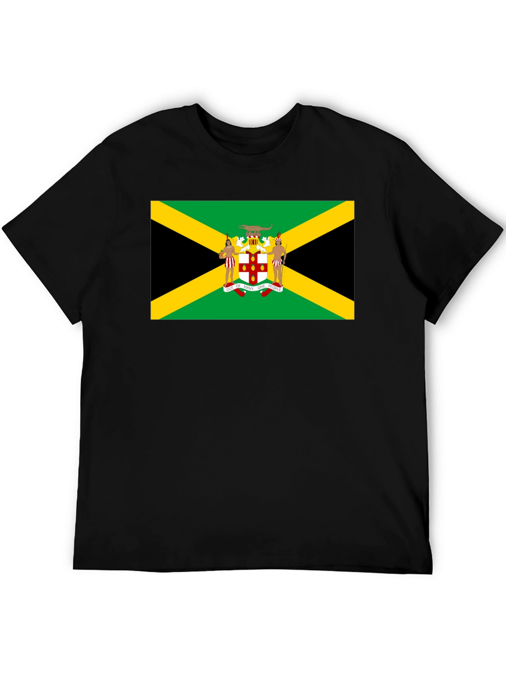Jamaican Flag Graphic T-Shirt - Black