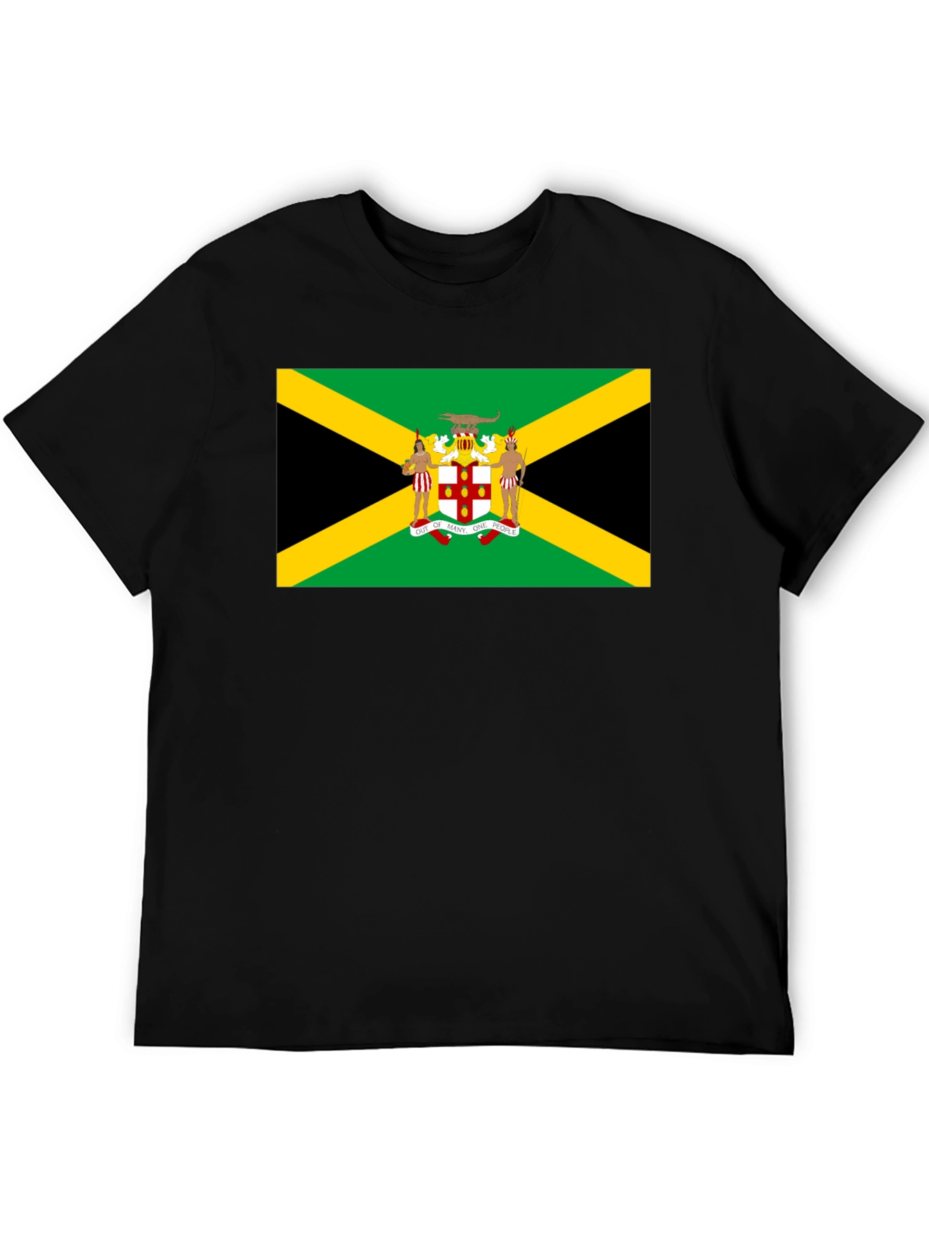 Jamaican Flag Graphic T-Shirt - Black