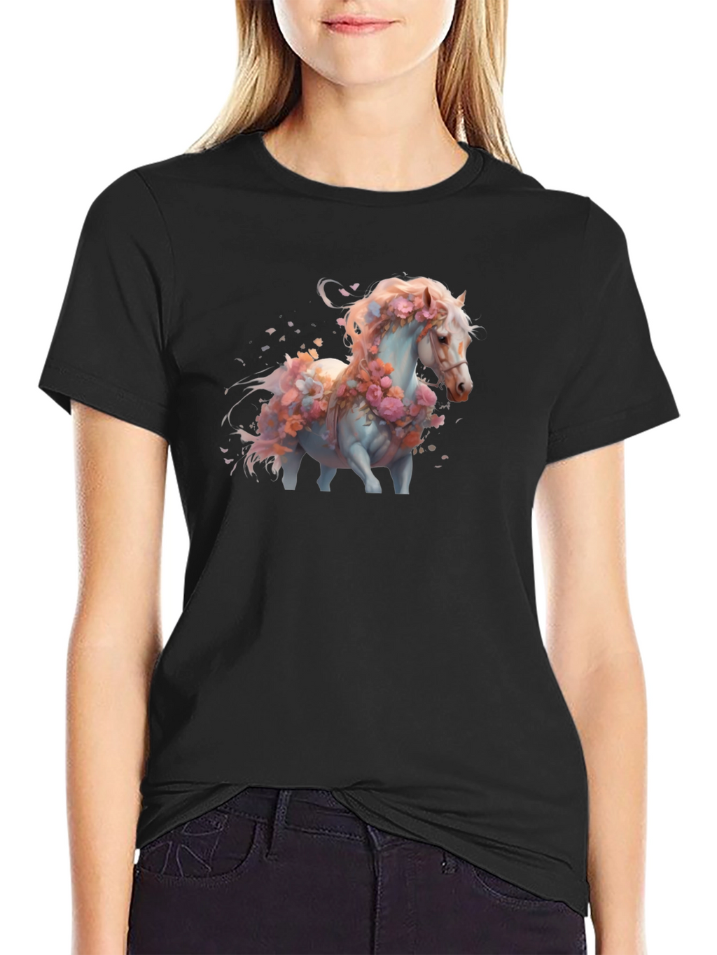 Floral Horse Graphic Tee