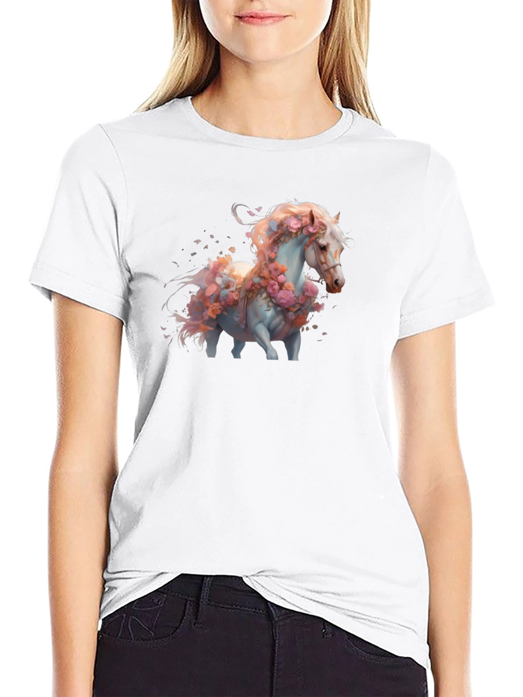 Floral Horse Graphic Tee