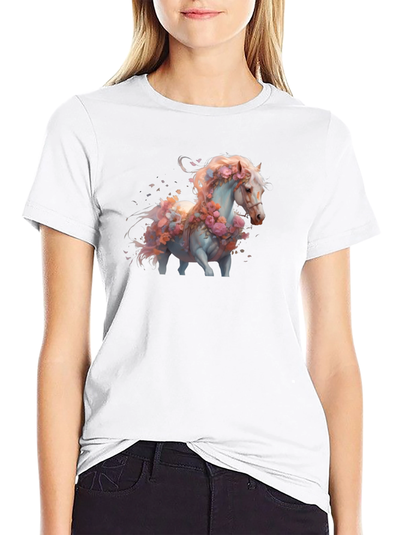 Floral Horse Graphic Tee