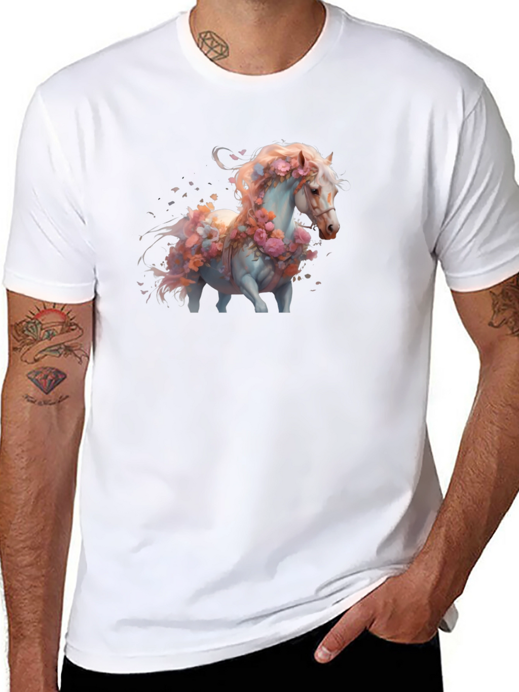 Floral Horse Graphic Tee