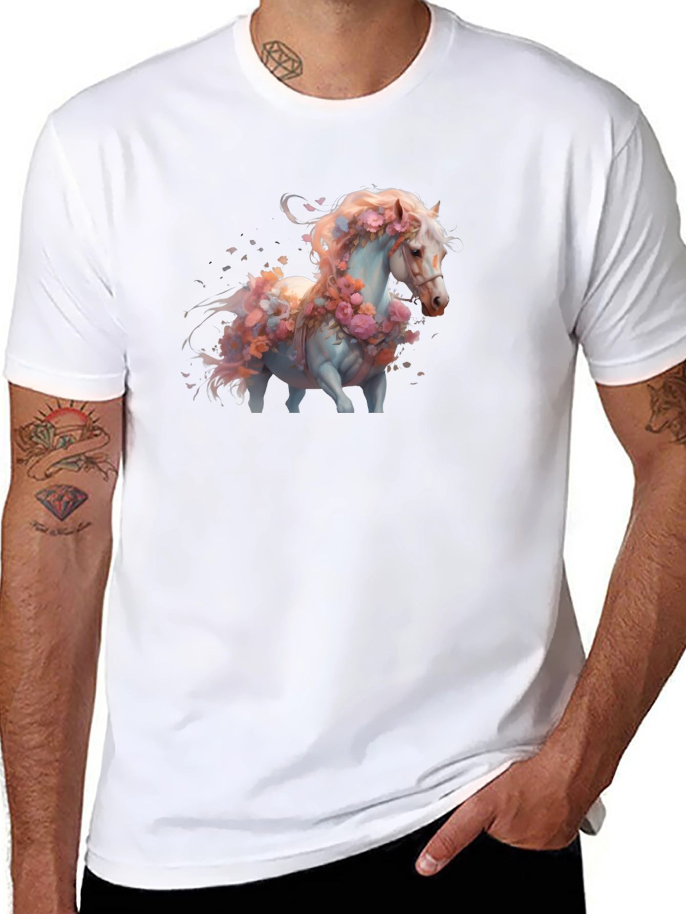 Floral Horse Graphic Tee