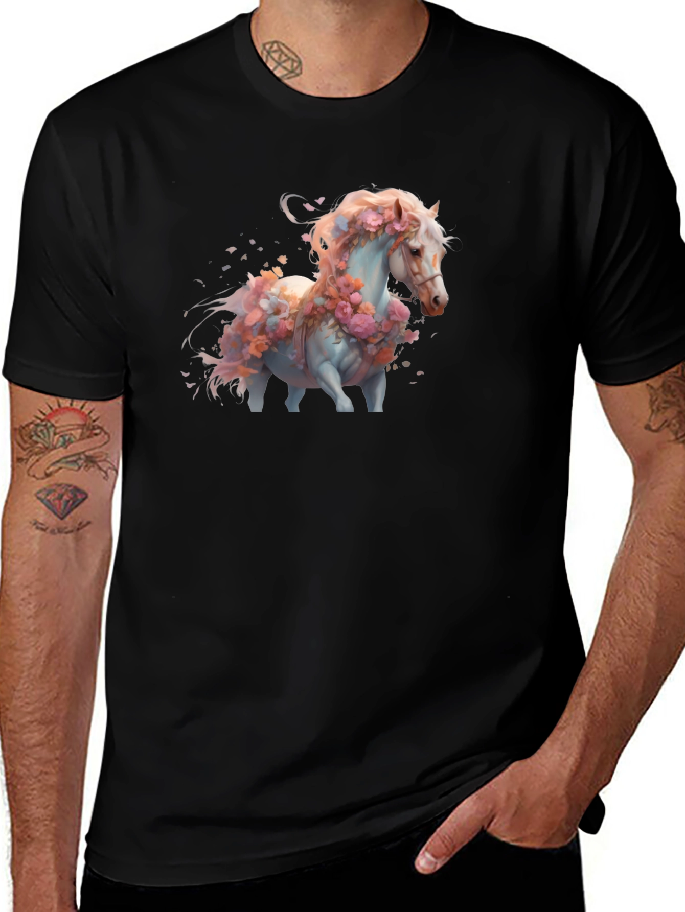 Floral Horse Graphic Tee