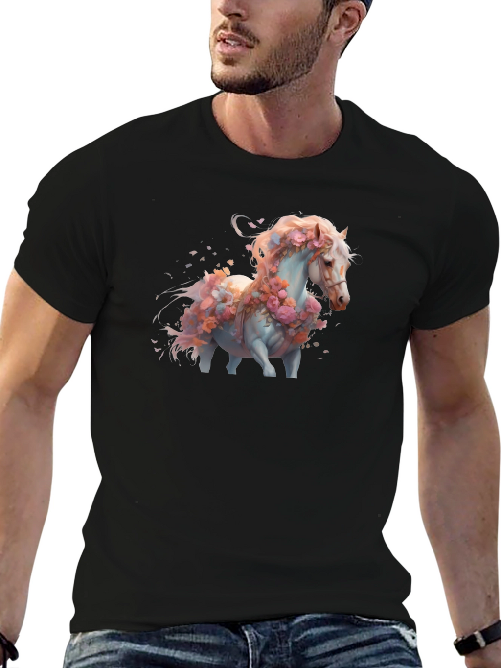 Floral Horse Graphic Tee