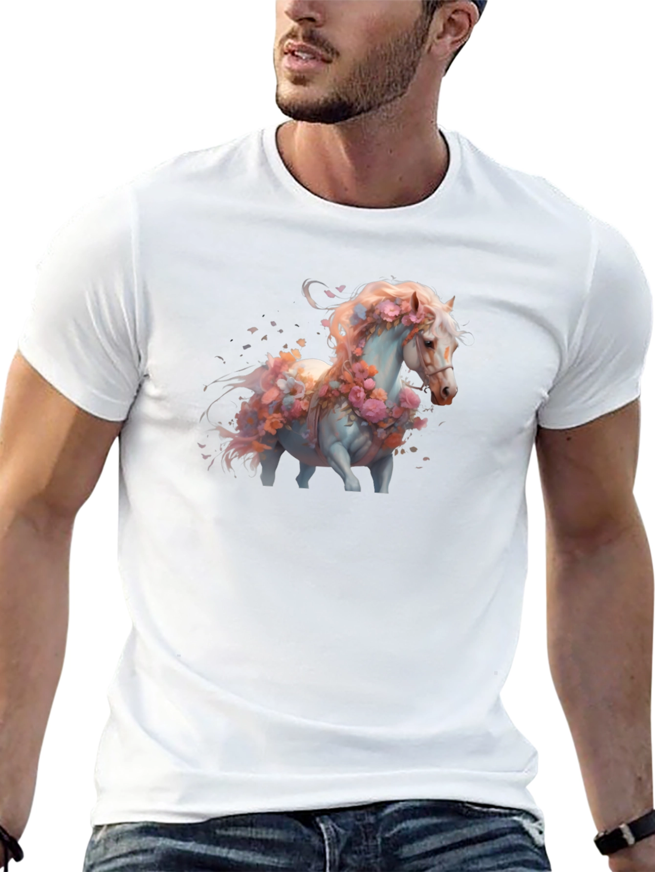 Floral Horse Graphic Tee