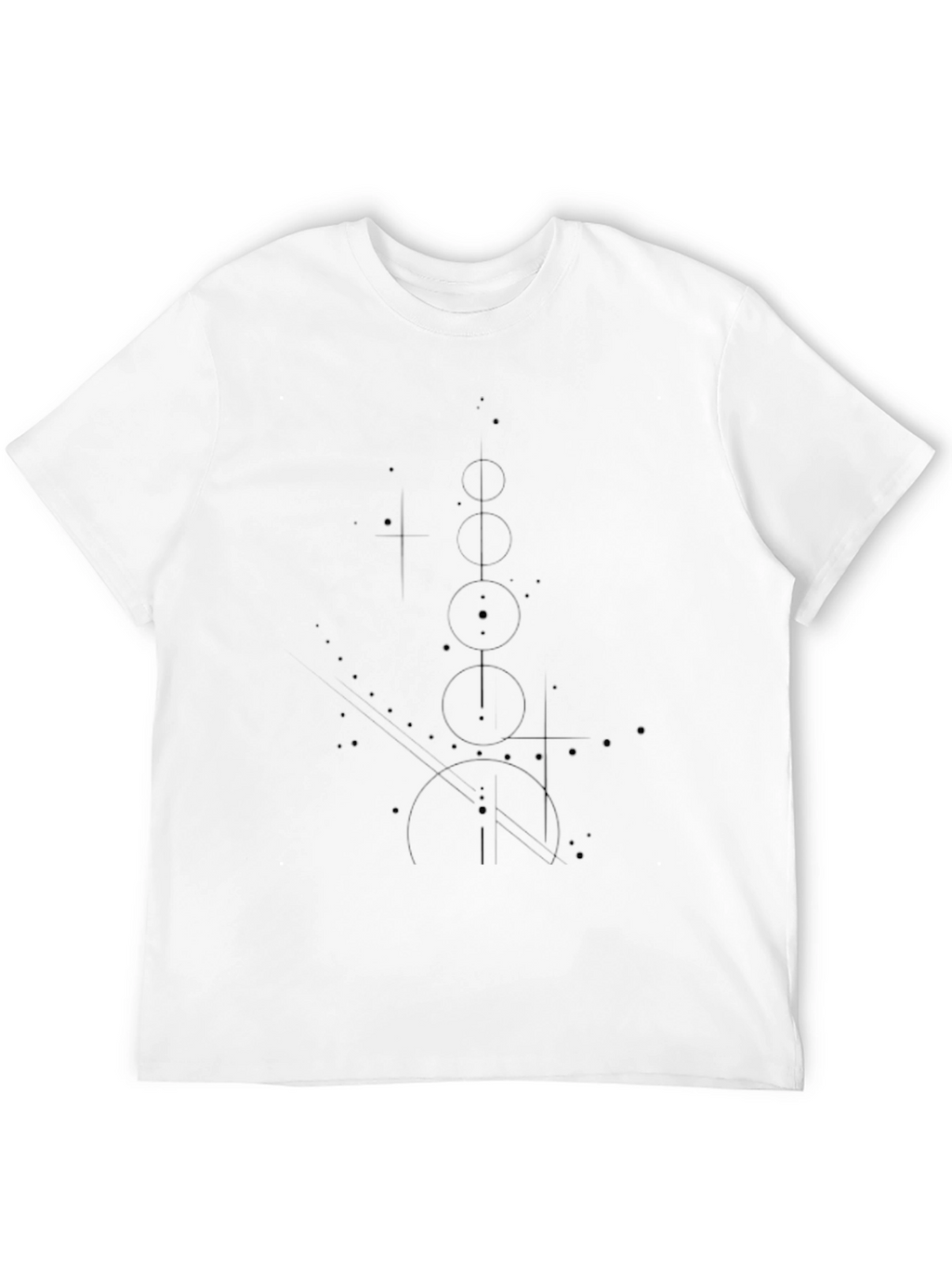 Mens Black Graphic Tee - Abstract Design