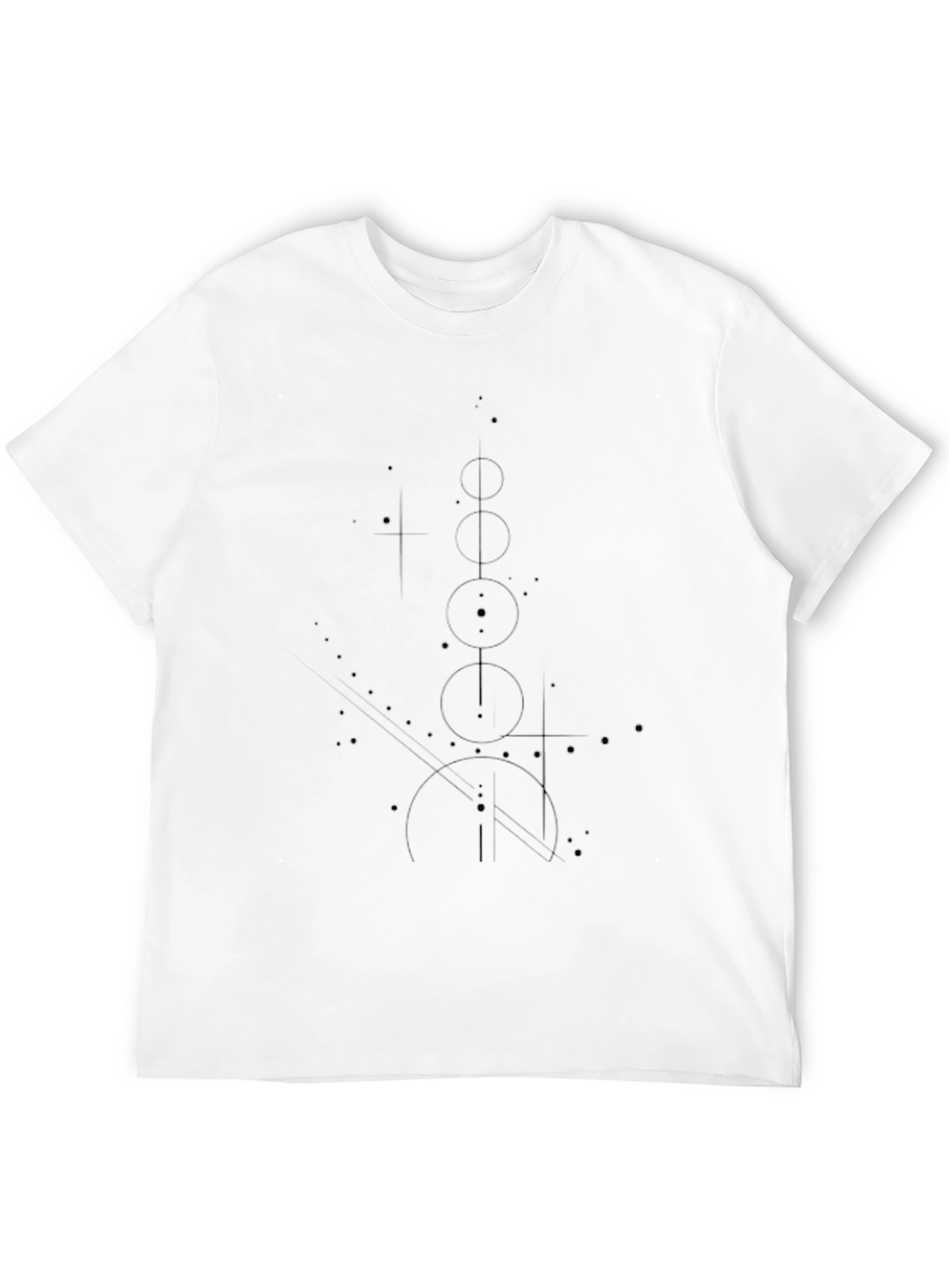 Mens Black Graphic Tee - Abstract Design