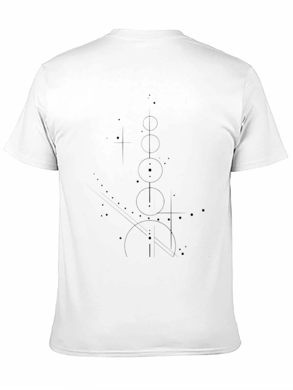 Mens Black Graphic Tee - Abstract Design
