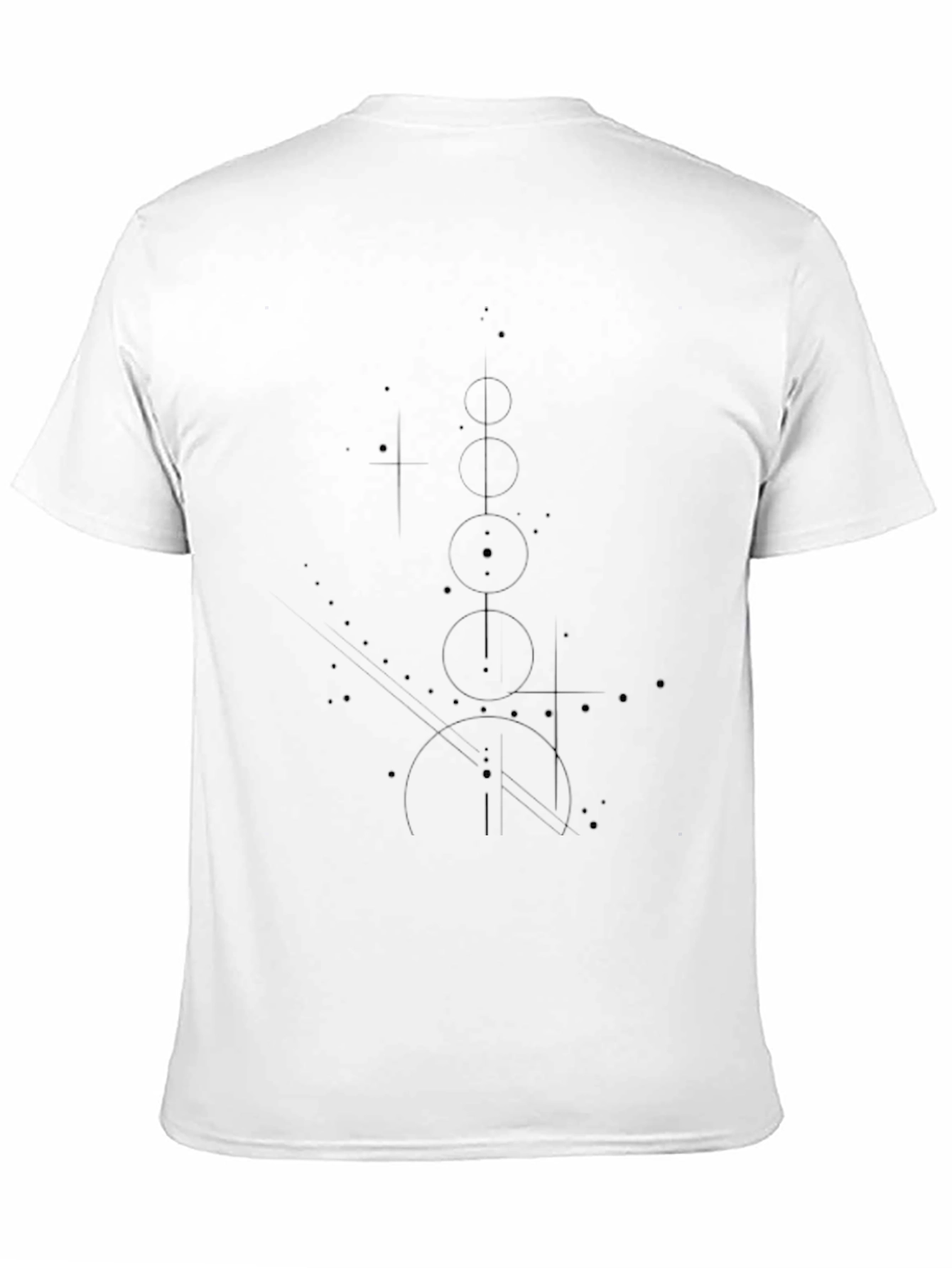 Mens Black Graphic Tee - Abstract Design