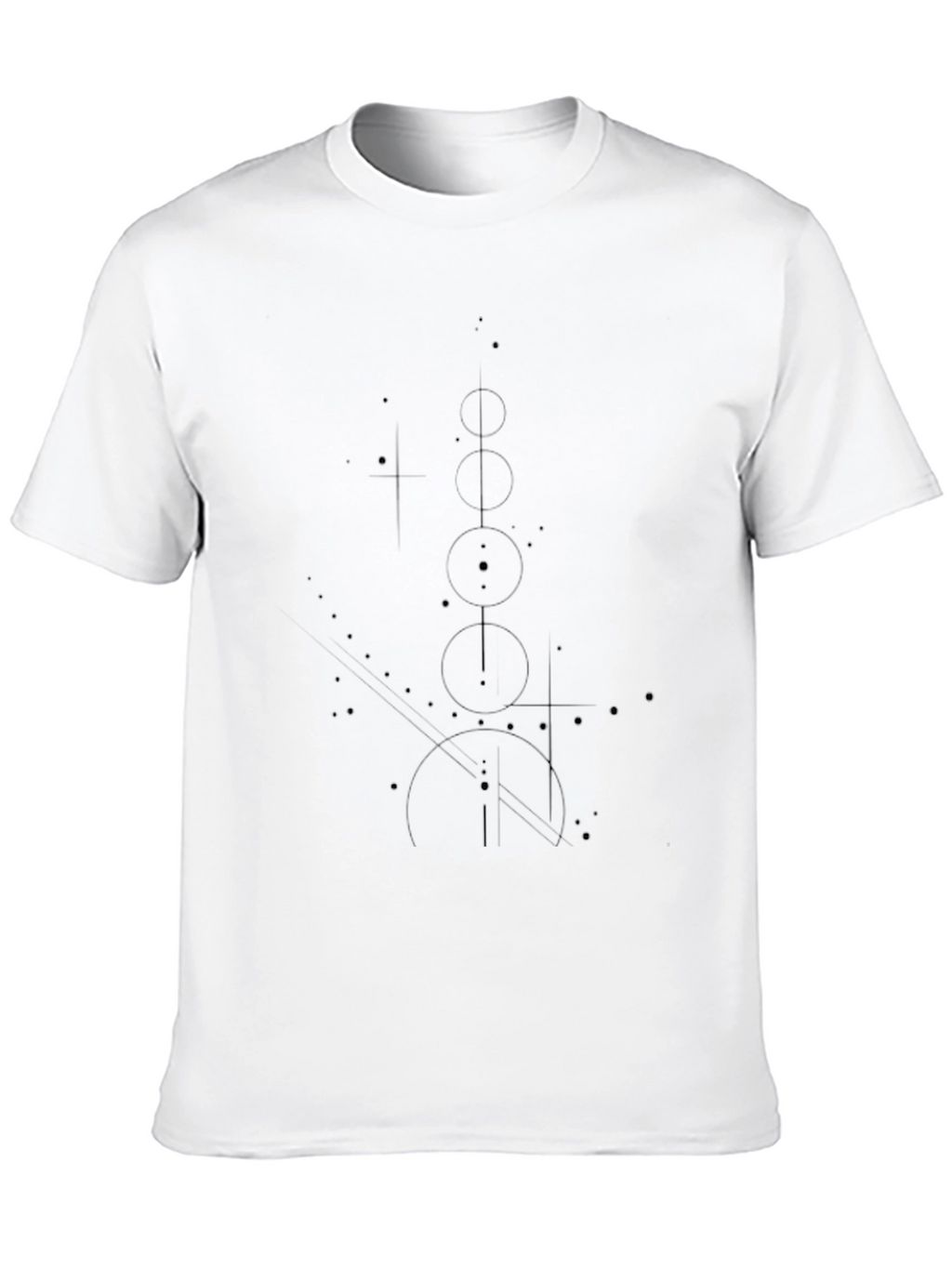 Mens Black Graphic Tee - Abstract Design