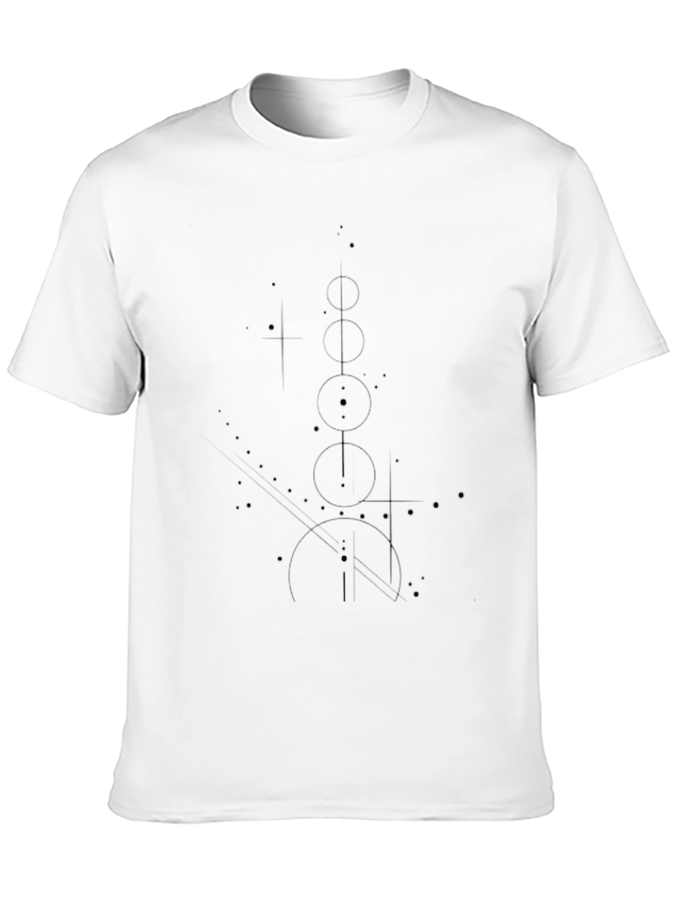 Mens Black Graphic Tee - Abstract Design