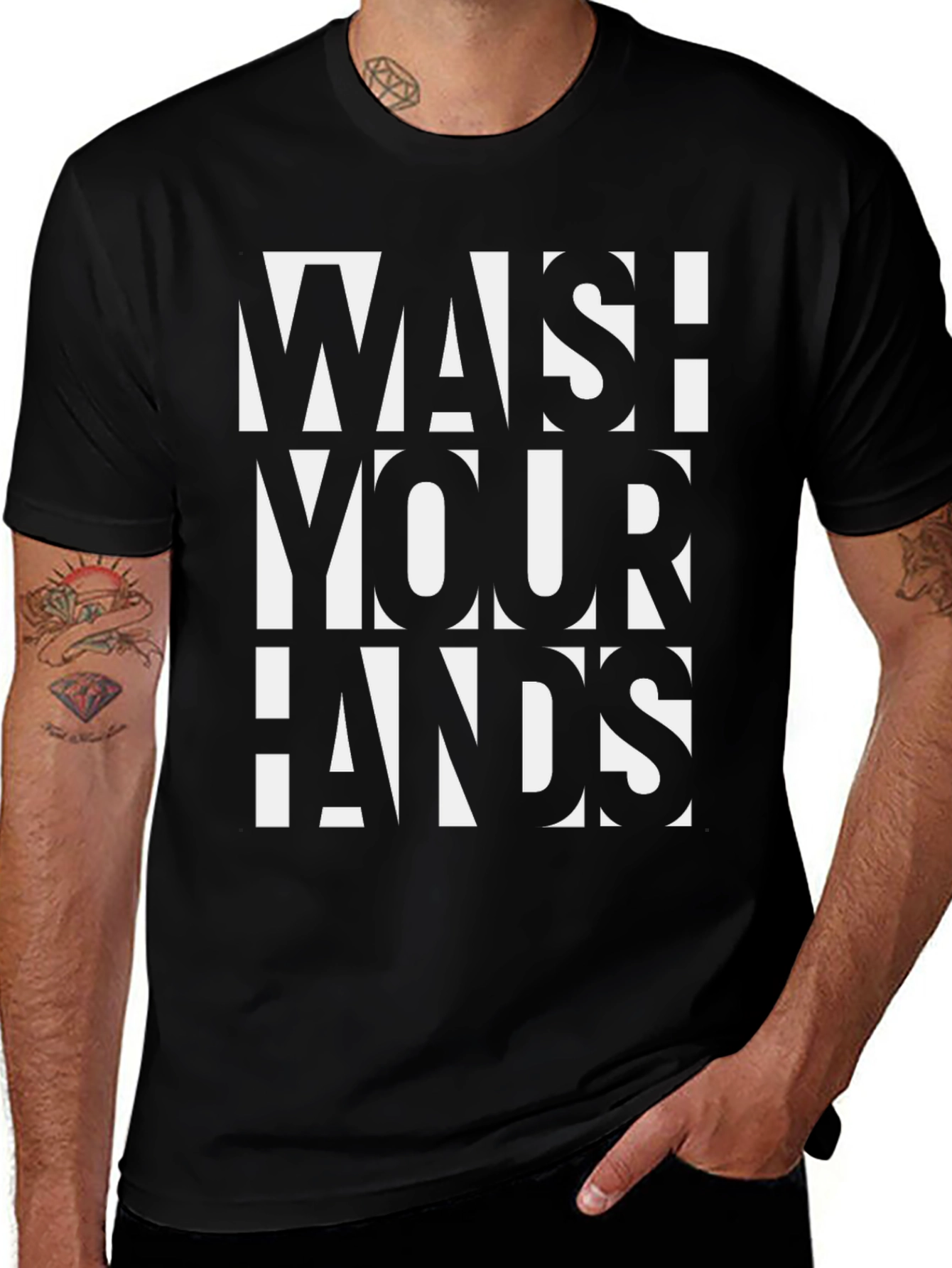 Wash Your Hands Graphic Tee - Stylish & Essential