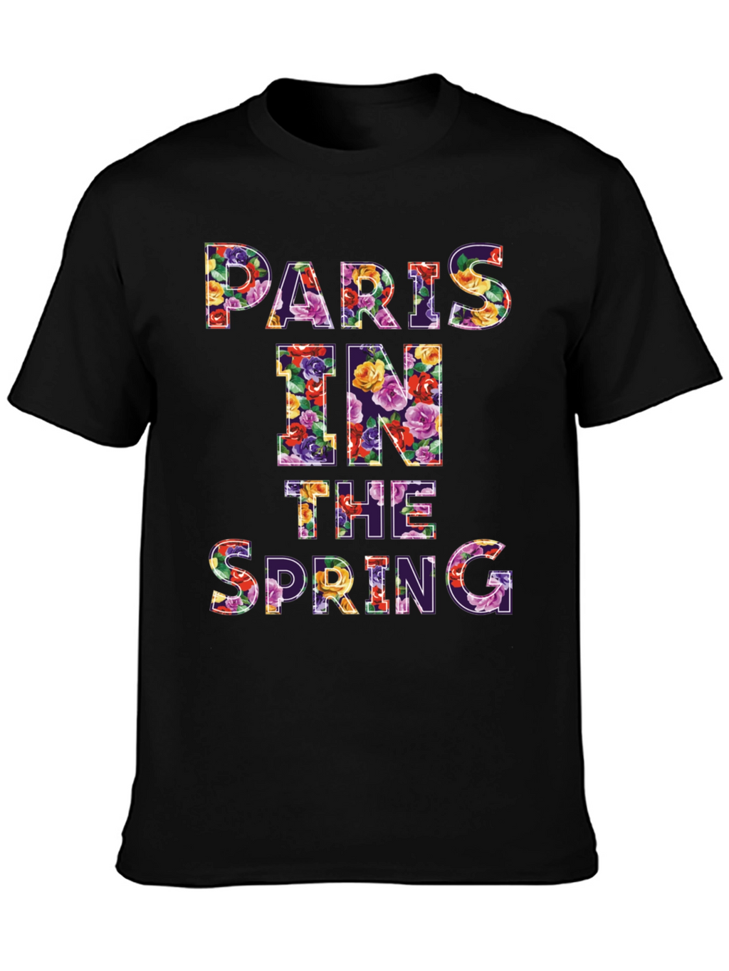 Paris in the Spring Floral Graphic T-Shirt