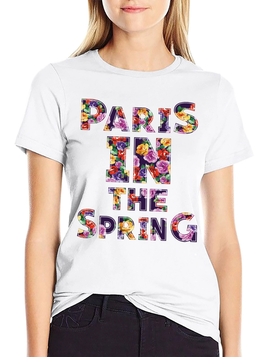 Paris in the Spring Floral Graphic T-Shirt