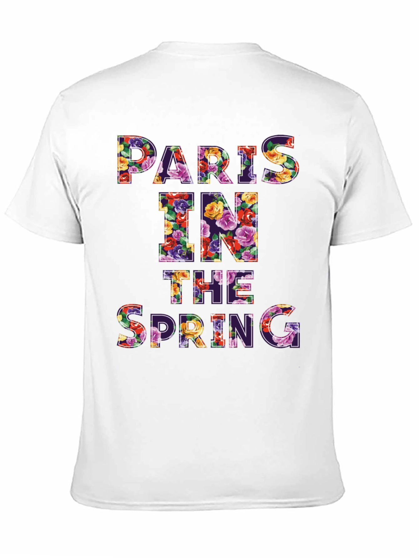 Paris in the Spring Floral Graphic T-Shirt
