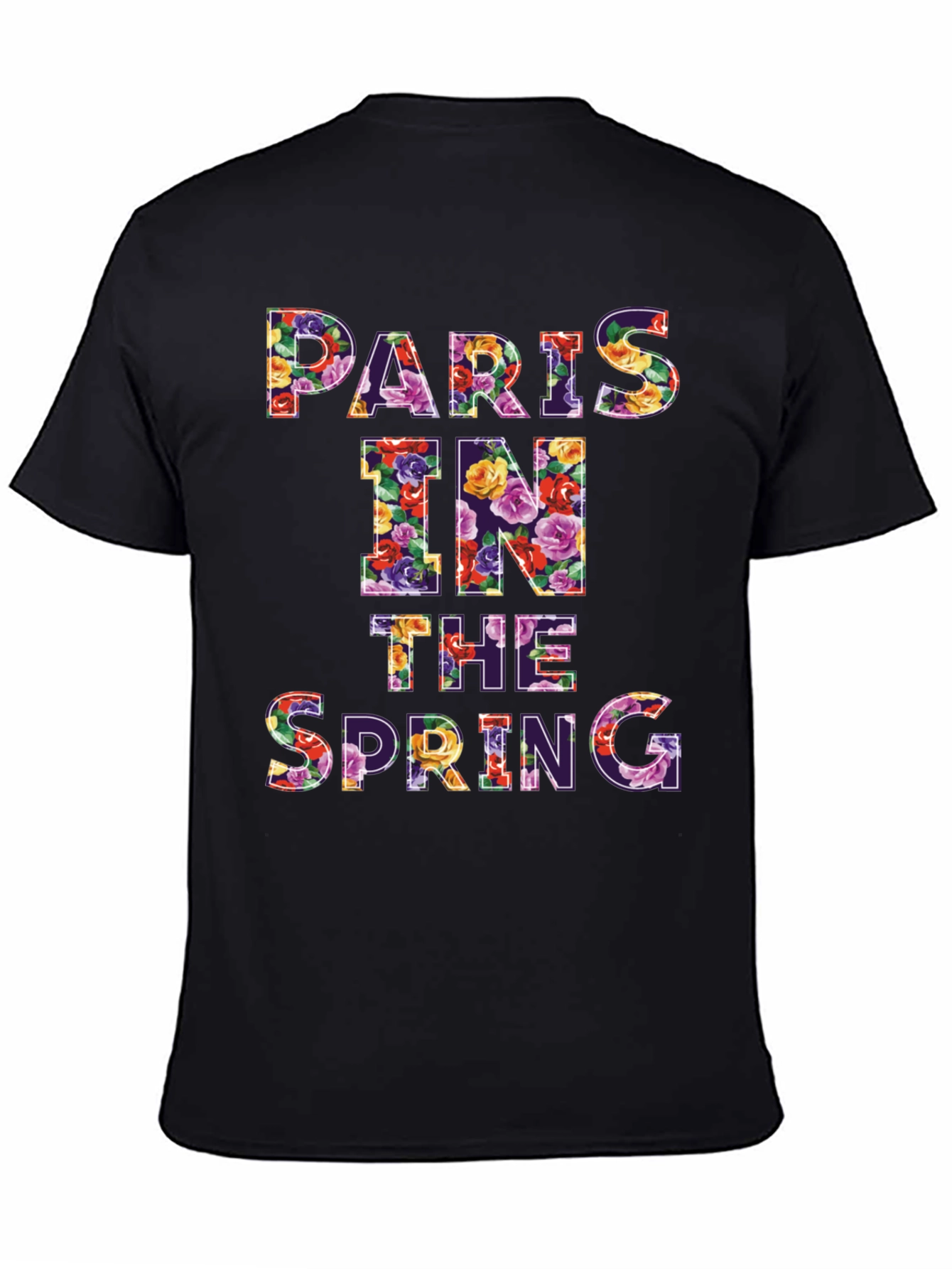 Paris in the Spring Floral Graphic T-Shirt