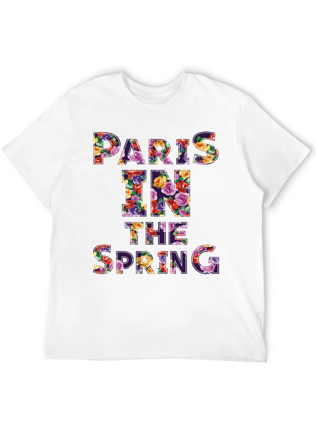Paris in the Spring Floral Graphic T-Shirt