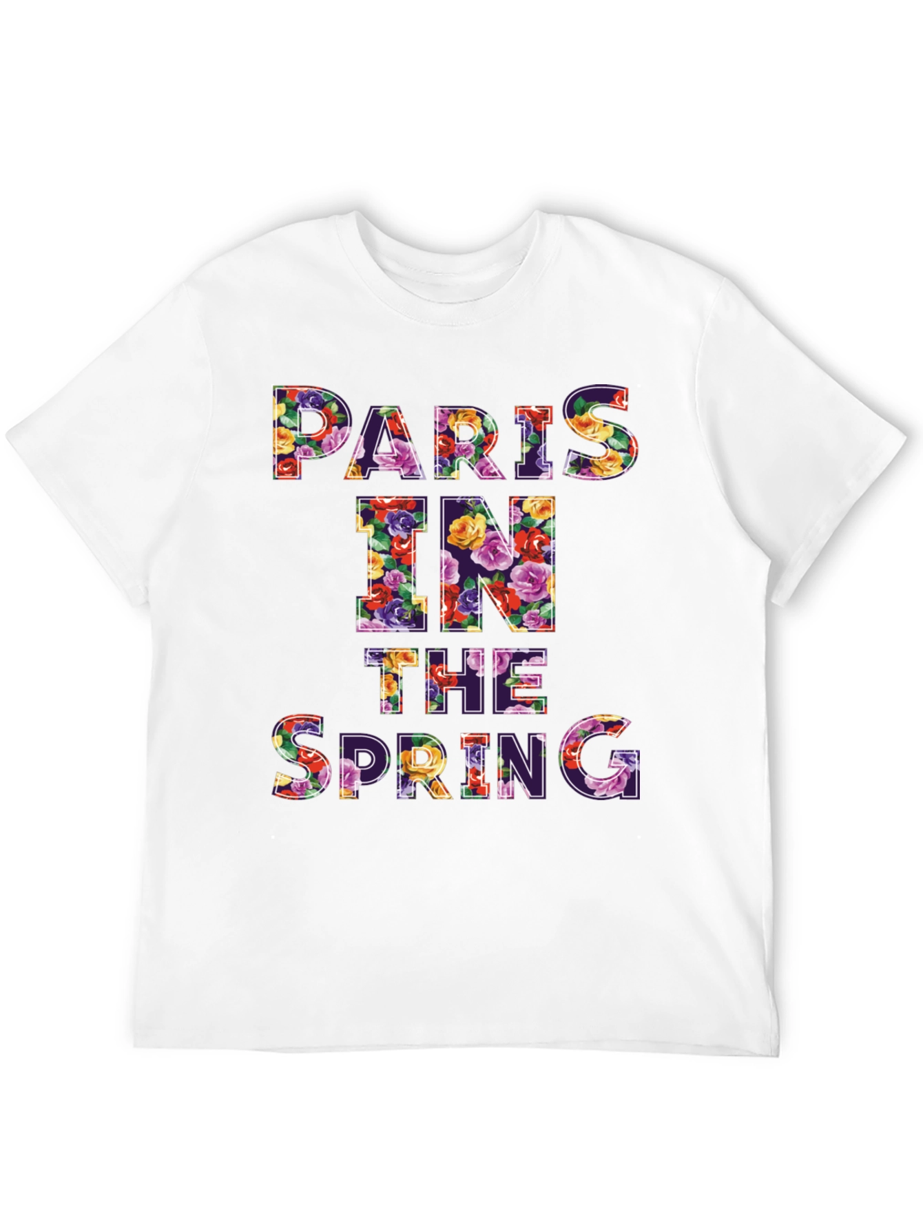 Paris in the Spring Floral Graphic T-Shirt