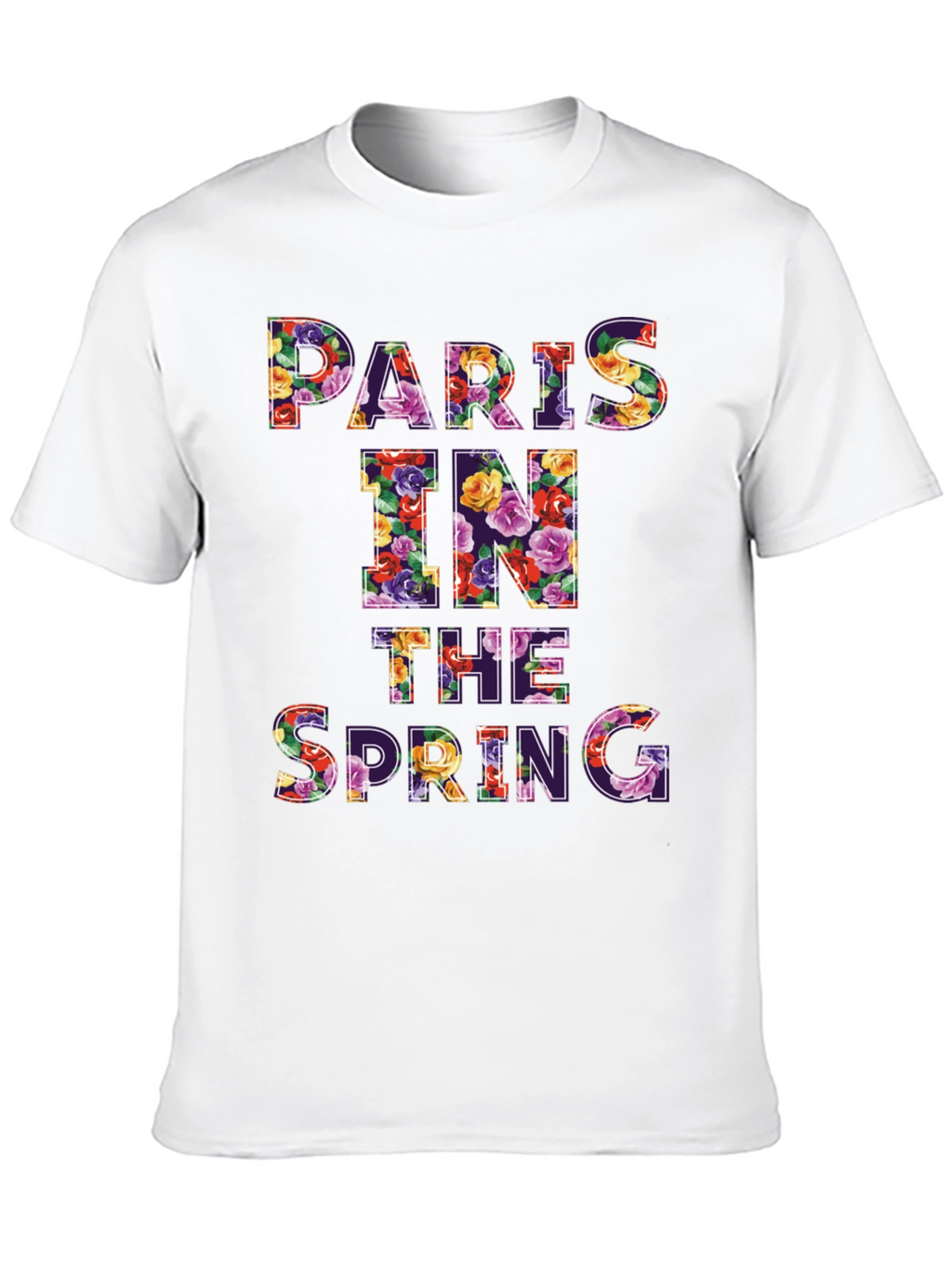Paris in the Spring Floral Graphic T-Shirt