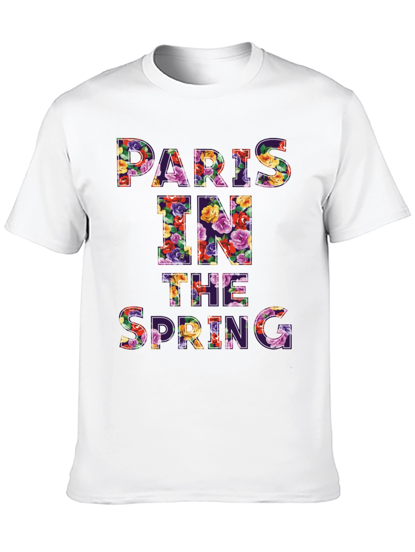 Paris in the Spring Floral Graphic T-Shirt