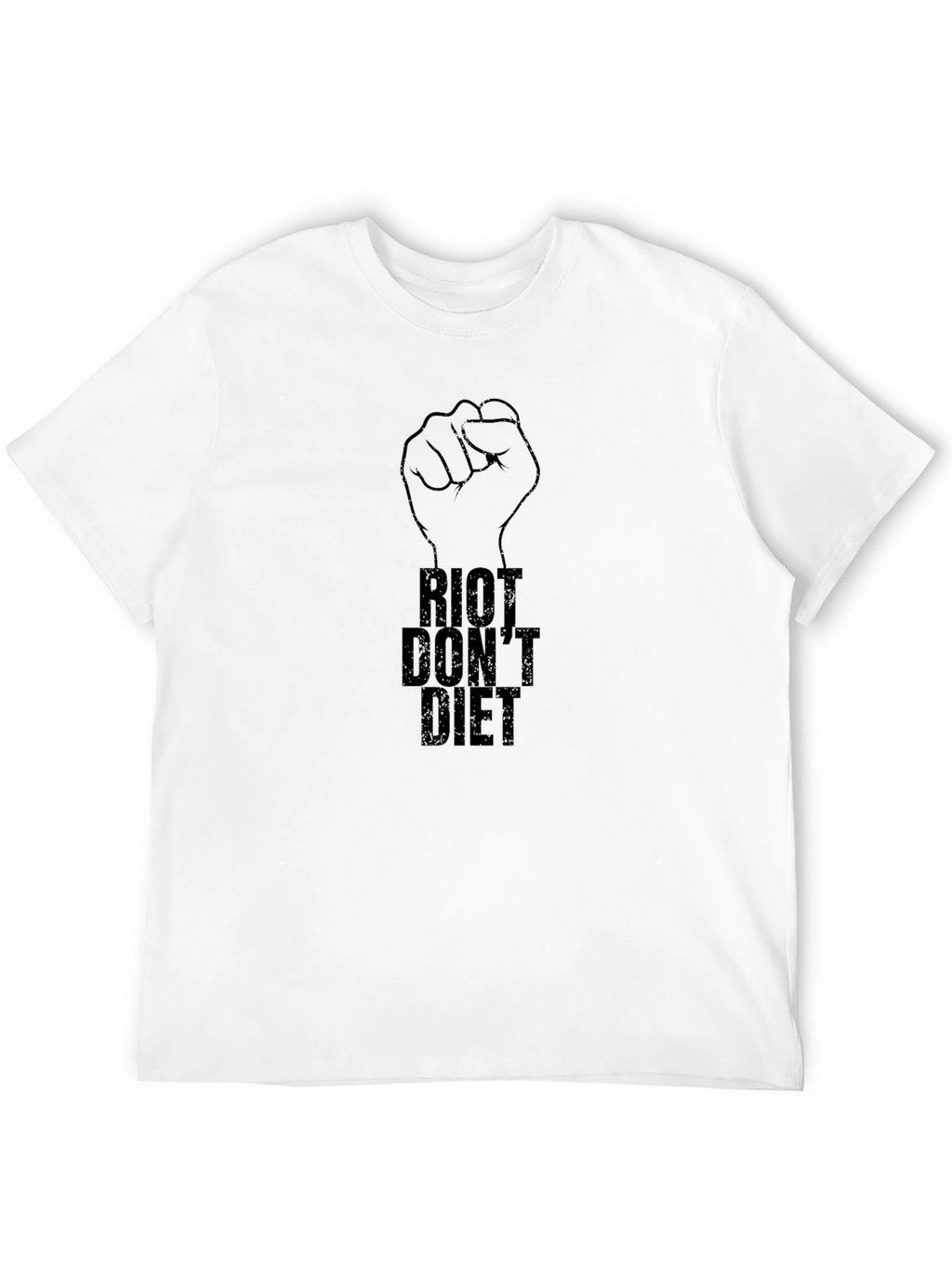 Riot Dont Diet Graphic T-Shirt - Black