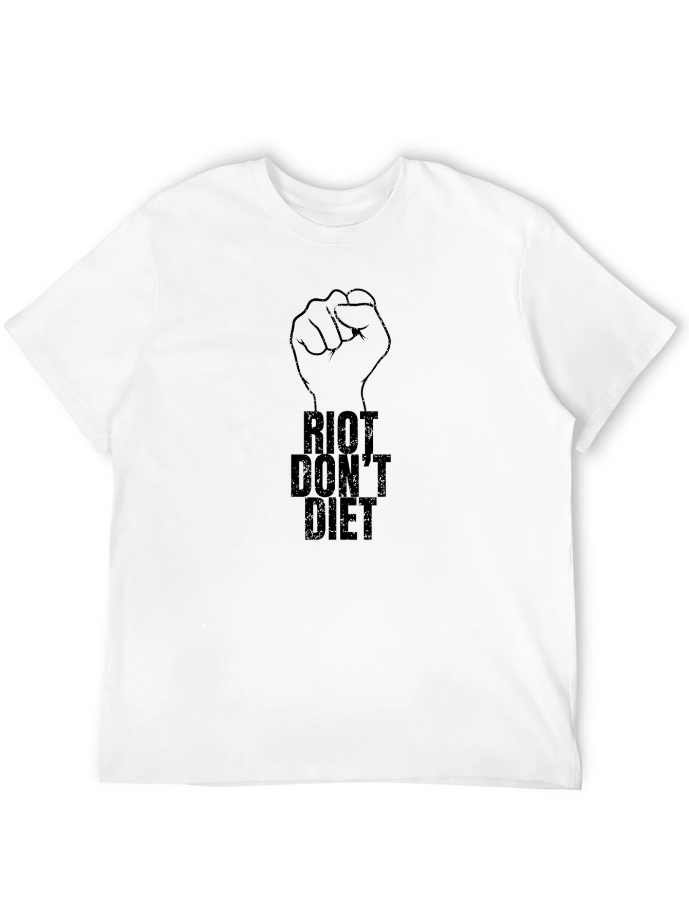 Riot Dont Diet Graphic T-Shirt - Black