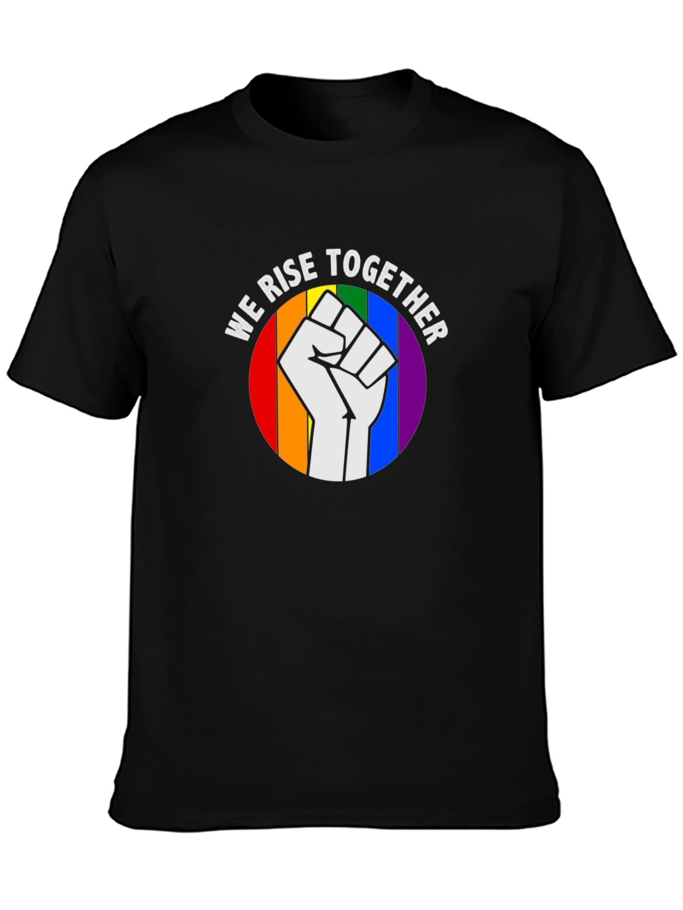 We Rise Together Pride Fist T-Shirt